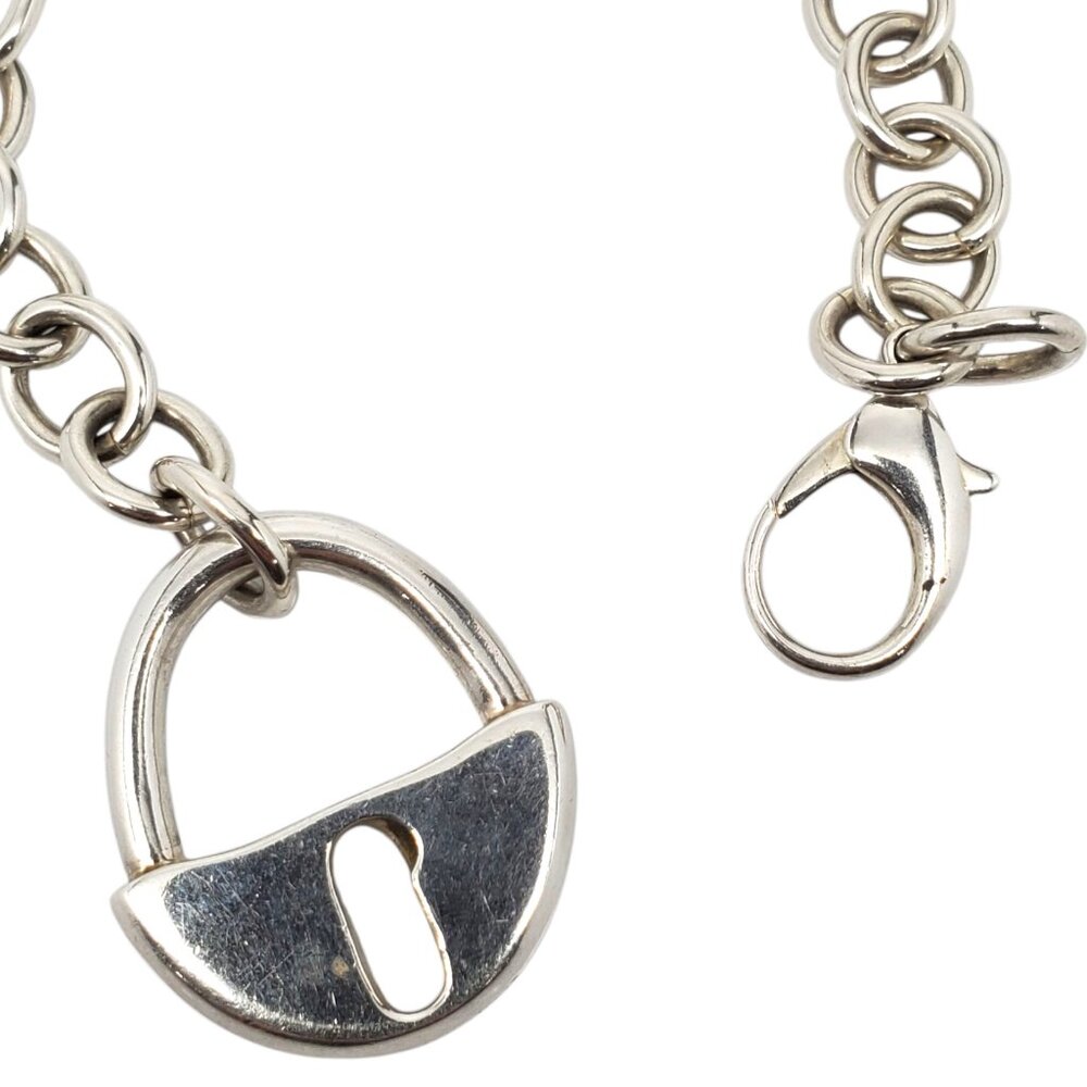 Robert Lee Morris Sterling Silver Padlock Charm Link Bracelet #23657 - Picture 2 of 16